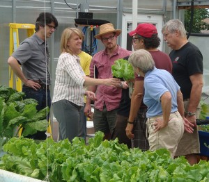 tour an aquaponic greenhouse, year-round, at nelson and pade